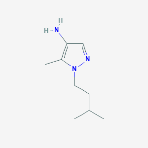 molecular formula C9H17N3 B1491403 5-methyl-1-(3-methylbutyl)-1H-pyrazol-4-amine CAS No. 1248175-87-2