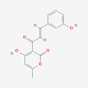 molecular formula C15H12O5 B14914036 2-hydroxy-3-[(2E)-3-(3-hydroxyphenyl)prop-2-enoyl]-6-methyl-4H-pyran-4-one 