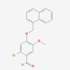 molecular formula C19H15BrO3 B14914042 2-Bromo-5-methoxy-4-(naphthalen-1-ylmethoxy)benzaldehyde 