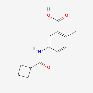 molecular formula C13H15NO3 B14914046 5-(Cyclobutanecarboxamido)-2-methylbenzoic acid 