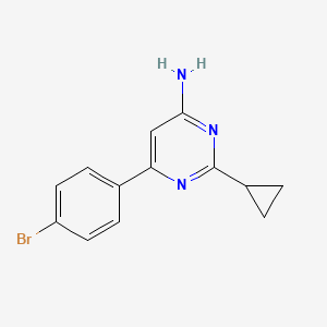molecular formula C13H12BrN3 B1491407 6-(4-Bromophenyl)-2-cyclopropylpyrimidin-4-amine CAS No. 1305256-77-2