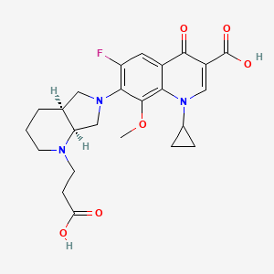 7-((4AS,7aS)-1-(2-carboxyethyl)octahydro-6H-pyrrolo[3,4-b]pyridin-6-yl)-1-cyclopropyl-6-fluoro-8-methoxy-4-oxo-1,4-dihydroquinoline-3-carboxylic acid