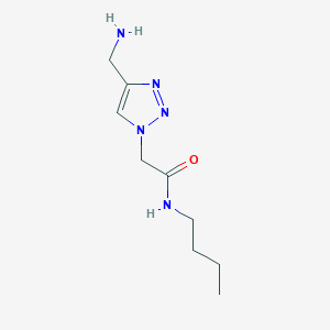 molecular formula C9H17N5O B1491412 2-[4-(aminomethyl)-1H-1,2,3-triazol-1-yl]-N-butylacetamide CAS No. 1247914-74-4