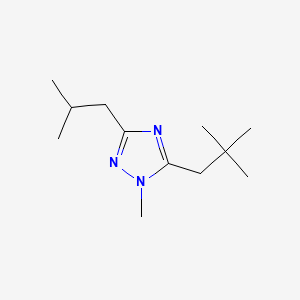 molecular formula C12H23N3 B14914129 3-Isobutyl-1-methyl-5-neopentyl-1h-1,2,4-triazole 