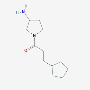1-(3-Aminopyrrolidin-1-yl)-3-cyclopentylpropan-1-one