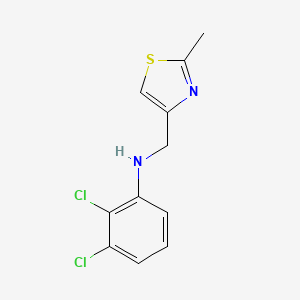 molecular formula C11H10Cl2N2S B14914143 2,3-Dichloro-N-((2-methylthiazol-4-yl)methyl)aniline 