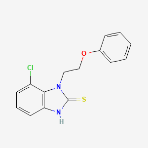7-chloro-1-(2-phenoxyethyl)-1H-1,3-benzodiazole-2-thiol