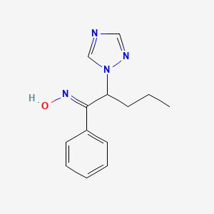 molecular formula C13H16N4O B14914161 (1E)-N-hydroxy-1-phenyl-2-(1H-1,2,4-triazol-1-yl)pentan-1-imine 