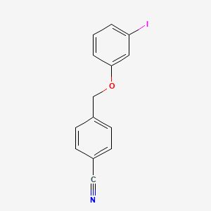 molecular formula C14H10INO B14914162 4-((3-Iodophenoxy)methyl)benzonitrile 