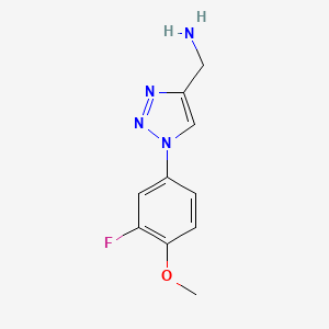 molecular formula C10H11FN4O B1491417 [1-(3-fluoro-4-methoxyphenyl)-1H-1,2,3-triazol-4-yl]methanamine CAS No. 1248988-93-3