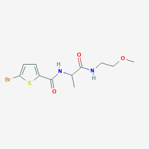 molecular formula C11H15BrN2O3S B14914170 5-Bromo-N-(1-((2-methoxyethyl)amino)-1-oxopropan-2-yl)thiophene-2-carboxamide 