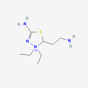 molecular formula C8H19N4S+ B14914198 5-(2-Aminoethyl)-4,4-diethyl-4,5-dihydro-1,3,4lambda4-thiadiazol-2-amine 