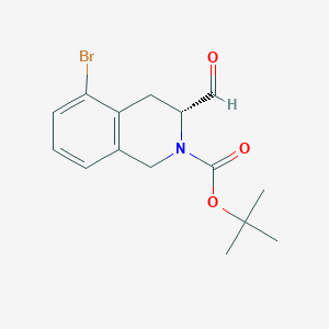 tert-Butyl (R)-5-bromo-3-formyl-3,4-dihydroisoquinoline-2(1H)-carboxylate