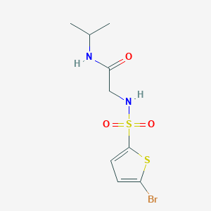 molecular formula C9H13BrN2O3S2 B14914299 2-((5-Bromothiophene)-2-sulfonamido)-N-isopropylacetamide 