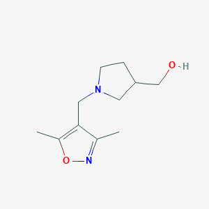 molecular formula C11H18N2O2 B1491431 (1-((3,5-Dimethylisoxazol-4-yl)methyl)pyrrolidin-3-yl)methanol CAS No. 1248983-53-0