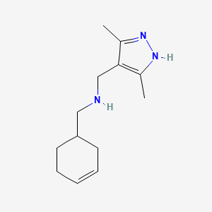 molecular formula C13H21N3 B14914332 1-(Cyclohex-3-en-1-yl)-N-((3,5-dimethyl-1h-pyrazol-4-yl)methyl)methanamine 