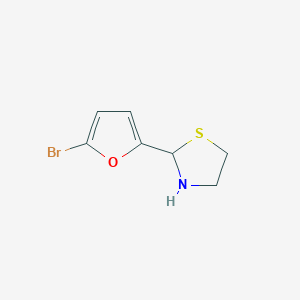 molecular formula C7H8BrNOS B1491435 2-(5-溴呋喃-2-基)-1,3-噻唑烷 CAS No. 1249724-61-5