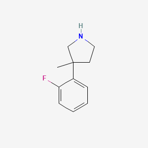 molecular formula C11H14FN B1491440 3-(2-Fluorophenyl)-3-methylpyrrolidine CAS No. 1251050-27-7