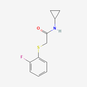 molecular formula C11H12FNOS B14914404 n-Cyclopropyl-2-((2-fluorophenyl)thio)acetamide 