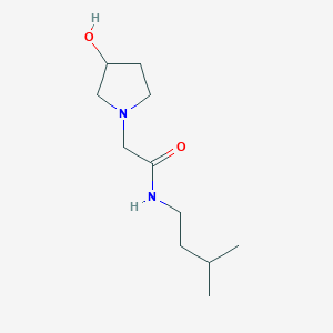 2-(3-hydroxypyrrolidin-1-yl)-N-(3-methylbutyl)acetamide