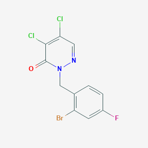 2-(2-Bromo-4-fluorobenzyl)-4,5-dichloropyridazin-3(2h)-one