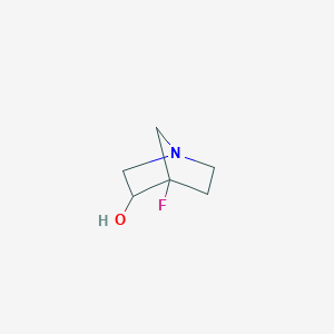 molecular formula C6H10FNO B14914438 4-Fluoro-1-azabicyclo[2.2.1]heptan-3-ol 