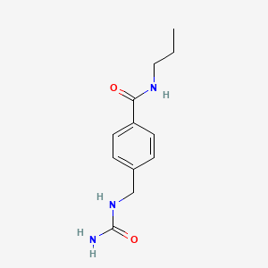 molecular formula C12H17N3O2 B14914456 n-Propyl-4-(ureidomethyl)benzamide 