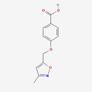 molecular formula C12H11NO4 B14914494 4-((3-Methylisoxazol-5-yl)methoxy)benzoic acid 