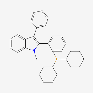 2-(2-(Dicyclohexylphosphanyl)phenyl)-1-methyl-3-phenyl-1H-indole