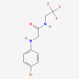 molecular formula C10H10BrF3N2O B14914511 2-((4-Bromophenyl)amino)-N-(2,2,2-trifluoroethyl)acetamide 