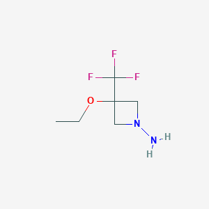3-Ethoxy-3-(trifluoromethyl)azetidin-1-amine