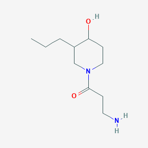 molecular formula C11H22N2O2 B1491456 3-氨基-1-(4-羟基-3-丙基哌啶-1-基)丙酮 CAS No. 2098104-21-1