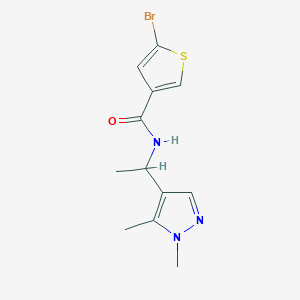 molecular formula C12H14BrN3OS B14914577 5-Bromo-N-(1-(1,5-dimethyl-1h-pyrazol-4-yl)ethyl)thiophene-3-carboxamide 