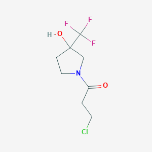 3-Chloro-1-(3-hydroxy-3-(trifluoromethyl)pyrrolidin-1-yl)propan-1-one
