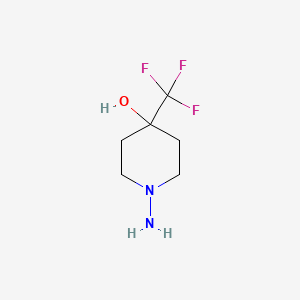 molecular formula C6H11F3N2O B1491461 1-氨基-4-(三氟甲基)哌啶-4-醇 CAS No. 1862838-27-4