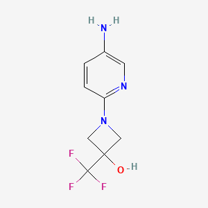 1-(5-Aminopyridin-2-yl)-3-(trifluoromethyl)azetidin-3-ol