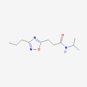 n-Isopropyl-3-(3-propyl-1,2,4-oxadiazol-5-yl)propanamide