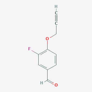 molecular formula C10H7FO2 B14914651 3-Fluoro-4-(prop-2-yn-1-yloxy)benzaldehyde 