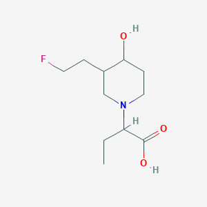2-(3-(2-Fluoroethyl)-4-hydroxypiperidin-1-yl)butanoic acid
