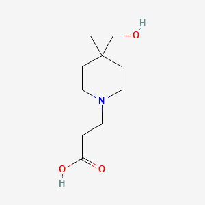 molecular formula C10H19NO3 B1491468 3-(4-(Hydroxymethyl)-4-methylpiperidin-1-yl)propanoic acid CAS No. 1879520-15-6