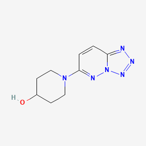 molecular formula C9H12N6O B14914681 1-(Tetrazolo[1,5-b]pyridazin-6-yl)piperidin-4-ol 