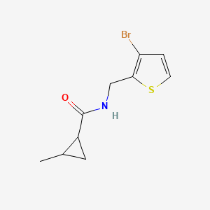 molecular formula C10H12BrNOS B14914693 n-((3-Bromothiophen-2-yl)methyl)-2-methylcyclopropane-1-carboxamide 