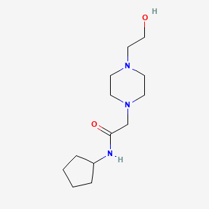 molecular formula C13H25N3O2 B14914708 n-Cyclopentyl-2-(4-(2-hydroxyethyl)piperazin-1-yl)acetamide 