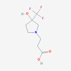 3-(3-Hydroxy-3-(trifluoromethyl)pyrrolidin-1-yl)propanoic acid