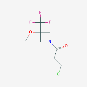 molecular formula C8H11ClF3NO2 B1491472 3-Chloro-1-(3-methoxy-3-(trifluoromethyl)azetidin-1-yl)propan-1-one CAS No. 2097951-84-1