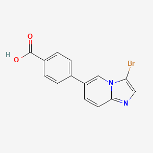 4-(3-Bromoimidazo[1,2-a]pyridin-6-yl)benzoic acid