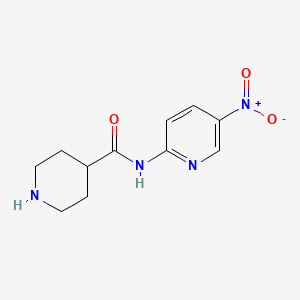 N-(5-nitropyridin-2-yl)piperidine-4-carboxamide