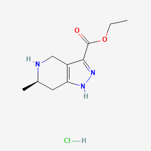 molecular formula C10H16ClN3O2 B14914732 (R)-Ethyl 6-methyl-4,5,6,7-tetrahydro-2H-pyrazolo[4,3-c]pyridine-3-carboxylate hydrochloride 