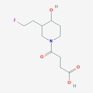 molecular formula C11H18FNO4 B1491477 4-(3-(2-Fluoroethyl)-4-hydroxypiperidin-1-yl)-4-oxobutanoic acid CAS No. 2097998-74-6