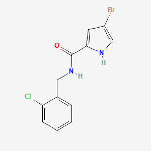 molecular formula C12H10BrClN2O B14914787 4-Bromo-N-(2-chlorobenzyl)-1h-pyrrole-2-carboxamide 